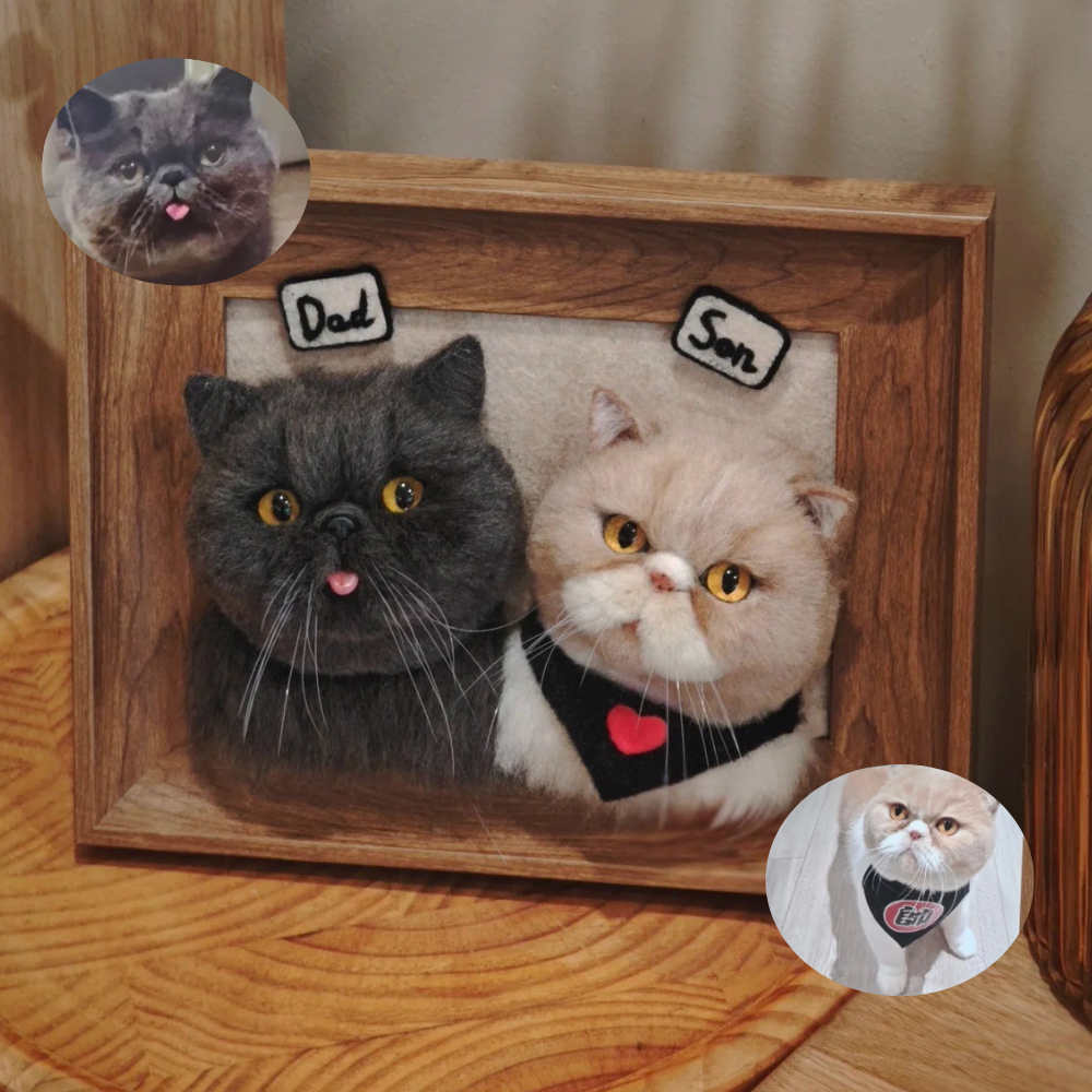 Custom Framed Pet Portrait-Cat