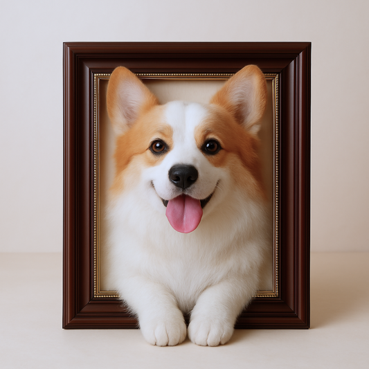Custom Framed Pet Portrait-Dog