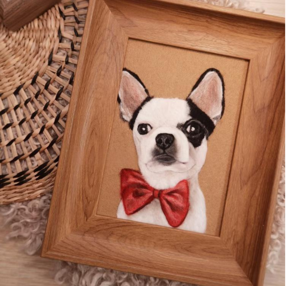 Custom Wool Painted  Portrait - Dog