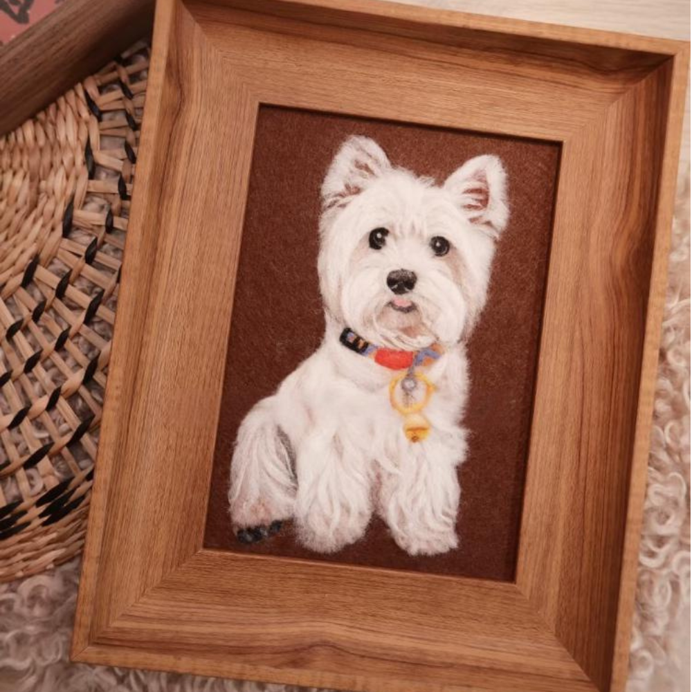 Custom Wool Painted  Portrait - Dog