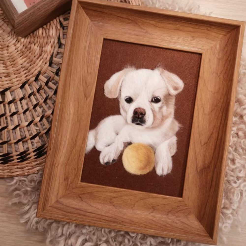 Custom Wool Painted  Portrait - Dog