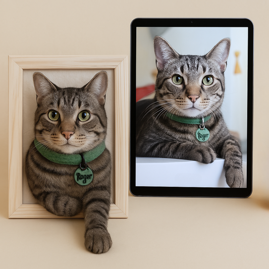 Custom Framed Pet Portrait-Cat